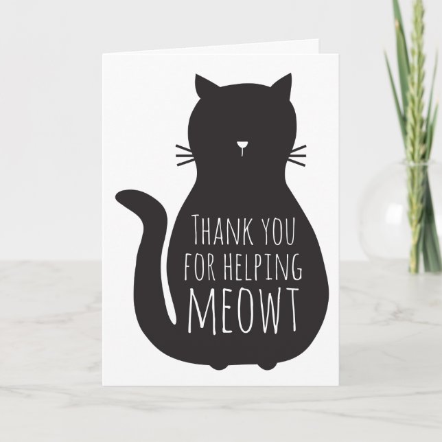 Cat Thank You Volunteer Appreciation (Front)