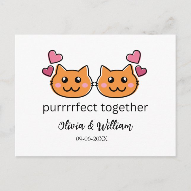 Cat Theme Funny Engagement Congrats Card Love Bird (Front)