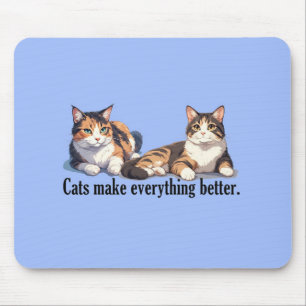 Cat Theme Mousepad With Adorable Colour