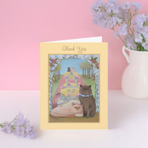 Cat Theme Wedding Thank You Card