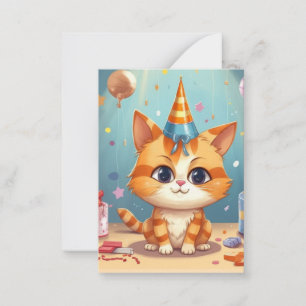 Cat themed design ginger cat cute card
