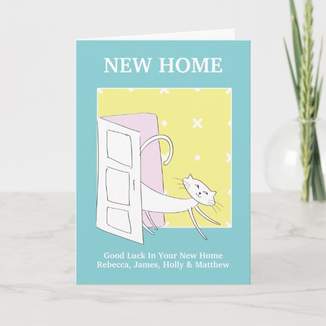 Cat Themed New Home Card (Front)