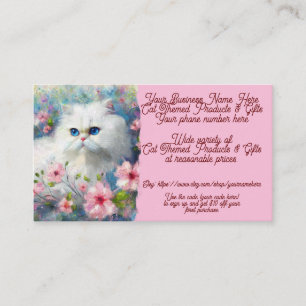 Cat Themed Products & Gifts Kitty Shop Sales Etsy  Business Card