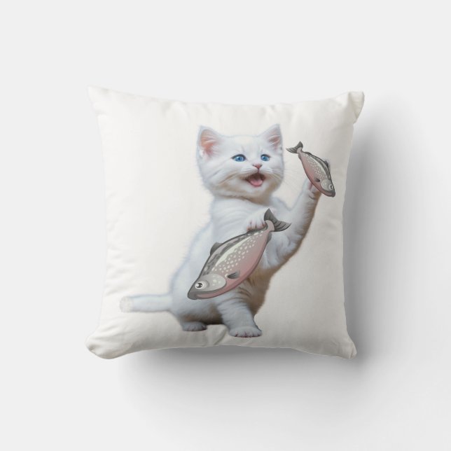 cat throw pillow (Front)