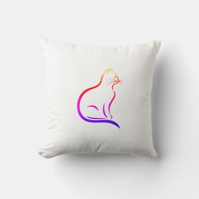 Cat Throw Pillow (Front)