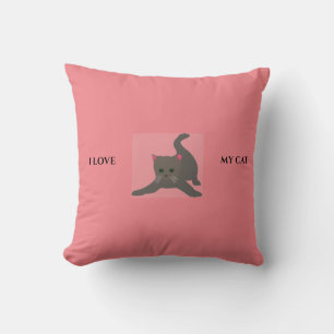 CAT throw pillow. Cushion