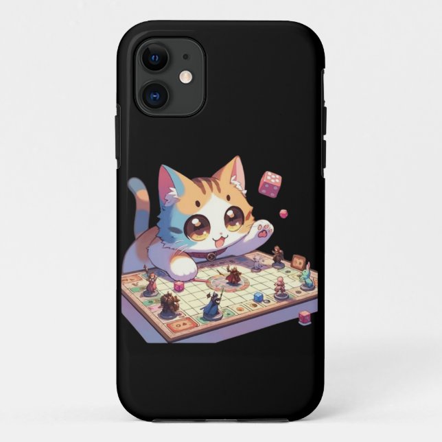 Cat Throwing Dice Tabletop Game Case-Mate iPhone Case (Back)
