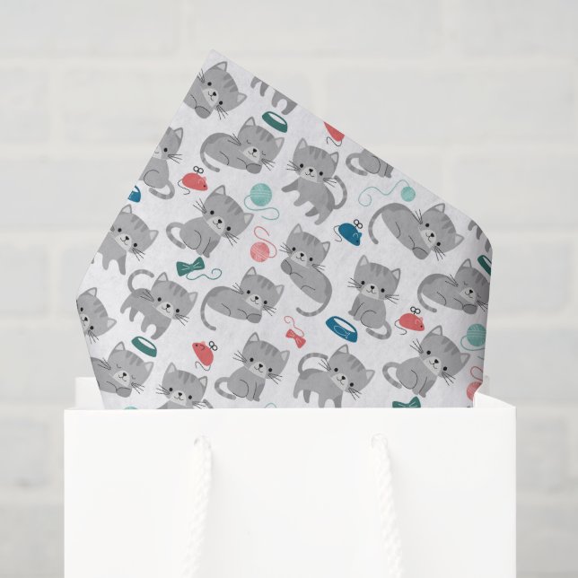 Cat Tissue Paper, Kitty Kitten Decoupage Paper (Gift Bag)
