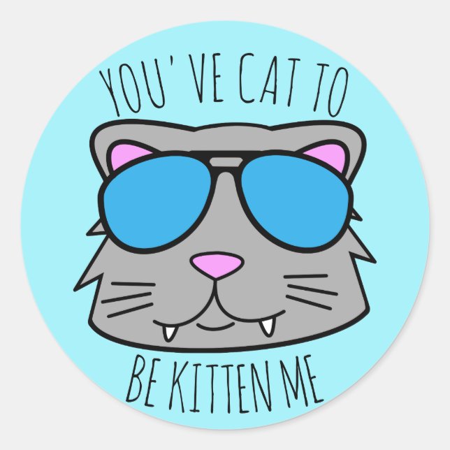 Cat to Be Kitten Me Classic Round Sticker (Front)