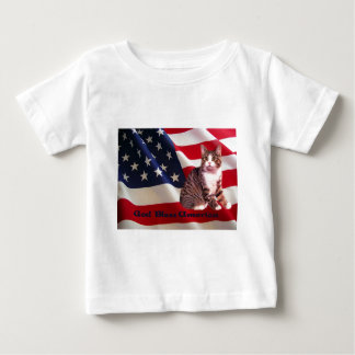 Cat Todler T-Shirt God Bless America