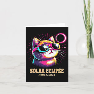 Cat Total Solar Eclipse April 8  Card