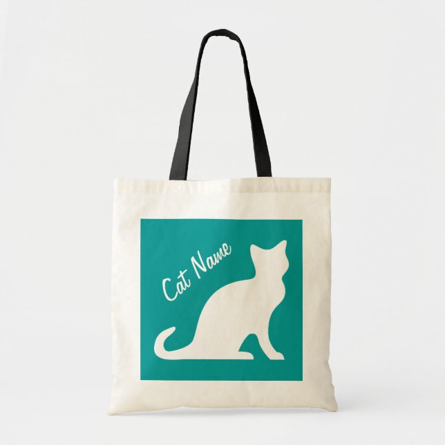 Cat tote bags | Personalised pet name (Front)