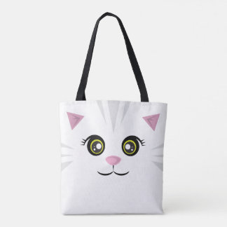 Cat Tote - Grey Stripes
