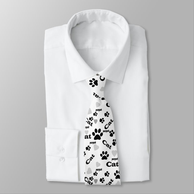 Cat tracks neck tie (Tied)