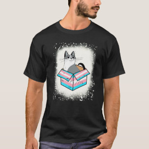Cat Transgender Pride Rainbow Cute Kitten Proud Lg T-Shirt