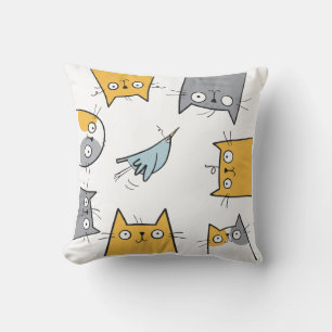 Cat Trap Funny Cute Chaos Cat Art Cushion