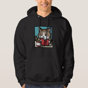 Cat Treats Lover Kitten Pet Book Reader Bookworm C Hoodie