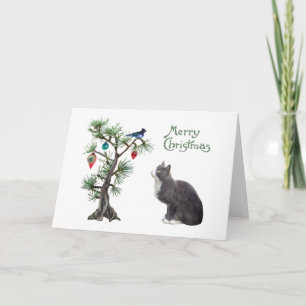 Cat Tree Christmas Card