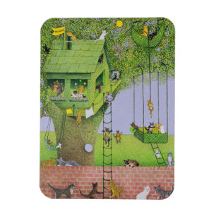 Cat Tree House Magnet