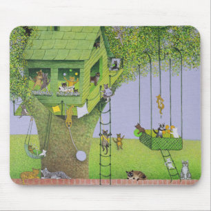 Cat Tree House Mouse Pad