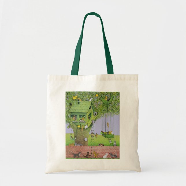 Cat Tree House Tote Bag (Front)