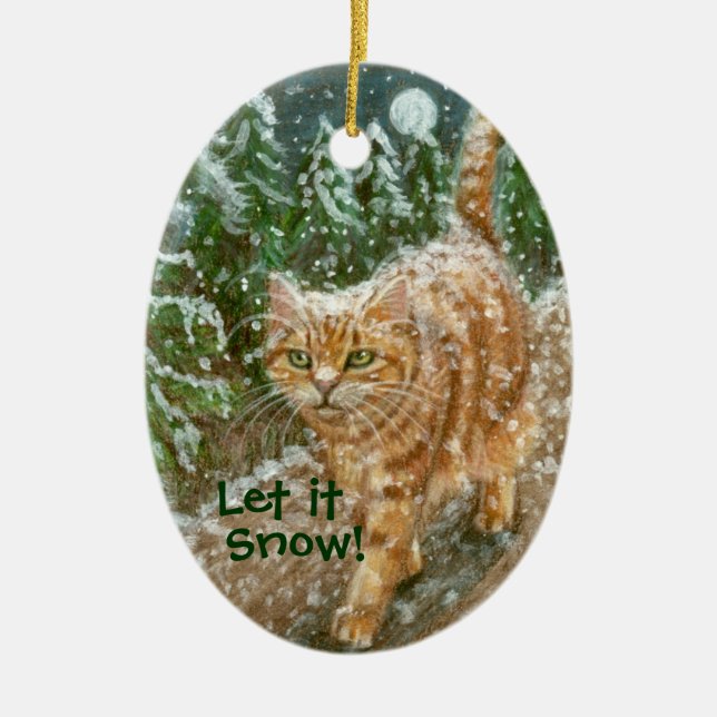 Cat trees Let It Snow Ornament (Front)