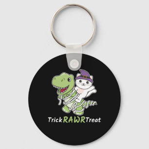 Cat Trick Rawr Treat T-rex Mummy Costume Key Ring