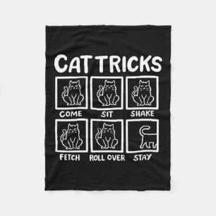 Cat Tricks Funny Cat Lover Gifts For Men Fleece Blanket