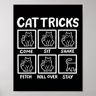 Cat Tricks Funny Cat Lover Gifts For Men  Poster