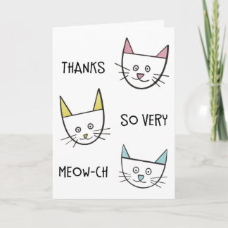 Cat Trio Thank You Card