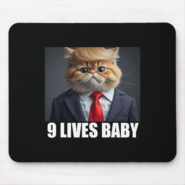 Cat Trump 9 Lives Ba1  Mouse Pad (Front)