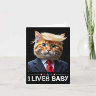 Cat Trump 9 Lives Ba1funny Trump Meme  Card