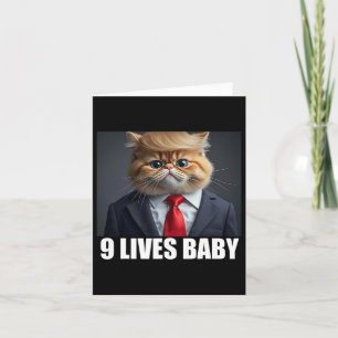 Cat Trump 9 Lives Ba2 Funny Trump Meme  Card