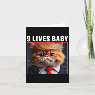 Cat Trump 9 Lives Ba Funny Trump Meme  Card