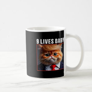 Cat Trump 9 Lives Ba Funny Trump Meme Coffee Mug