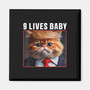 Cat Trump 9 Lives Baby _1  Magnet