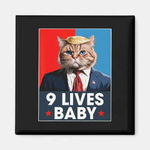 Cat Trump 9 Lives Baby Funny Vote For Trump Cats 2 Magnet