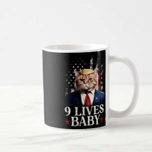 Cat Trump 9 Lives By Trump 2024 Win Victory Winner Coffee Mug