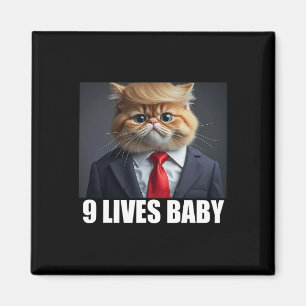 Cat Trump 9 Lives By Trump 2024 Win Victory Winner Magnet