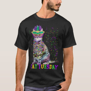 Cat Tuesday Funny Mardi Gras 2025 New Orleans Mens T-Shirt