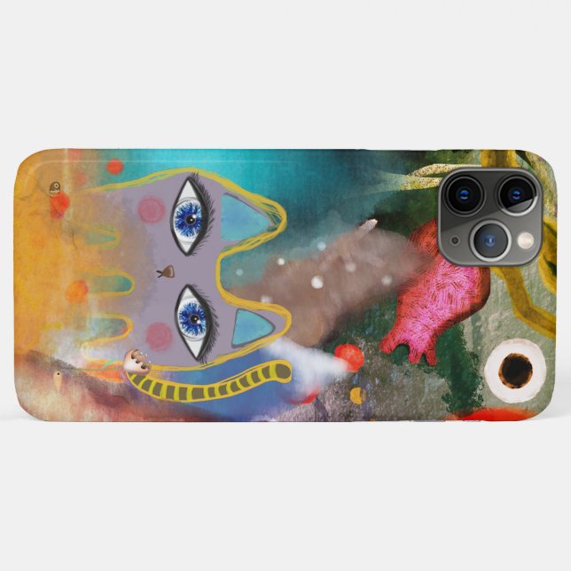Cat tulip mountain watercolors Case-Mate iPhone case (Back (Horizontal))