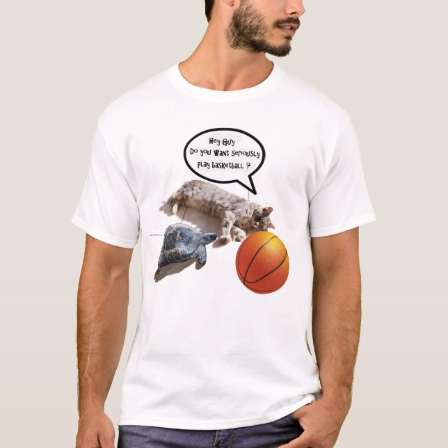 CAT TURTLE AND BASKETBALL T-Shirt (Front)