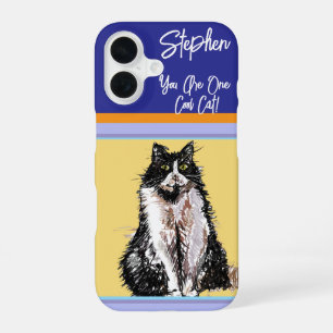 Cat Tuxedo Pastel Cats Womens Pastel Colors iPhone 16 Case