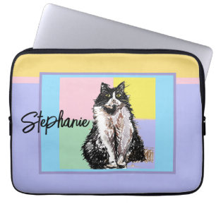 Cat Tuxedo Pastel Cats Womens Pastel Girls Pet Laptop Sleeve