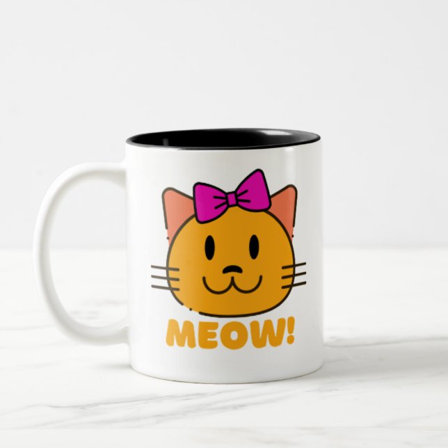 cat Two-Tone coffee mug (Left)