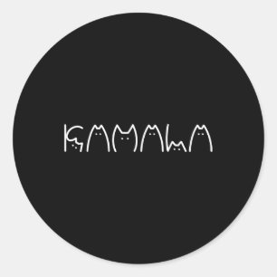 Cat Typography Kam.al.a President Cat Lady Cat Lov Classic Round Sticker