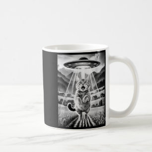Cat Ufo Alien Abduction Funny Graphic Tees Men Wom Coffee Mug