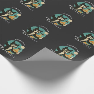 Cat UFO Alien Paranormal funny selfie Wrapping Paper