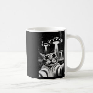 Cat Ufo _ Funny Invasion Meme Retro Alien Cat Ufo  Coffee Mug