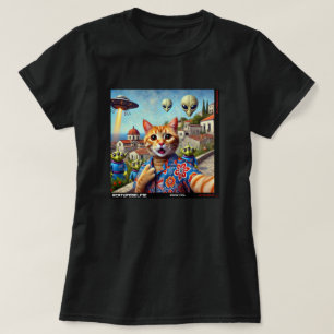 Cat UFO Selfie: Gift From The Kitten #03 T-Shirt